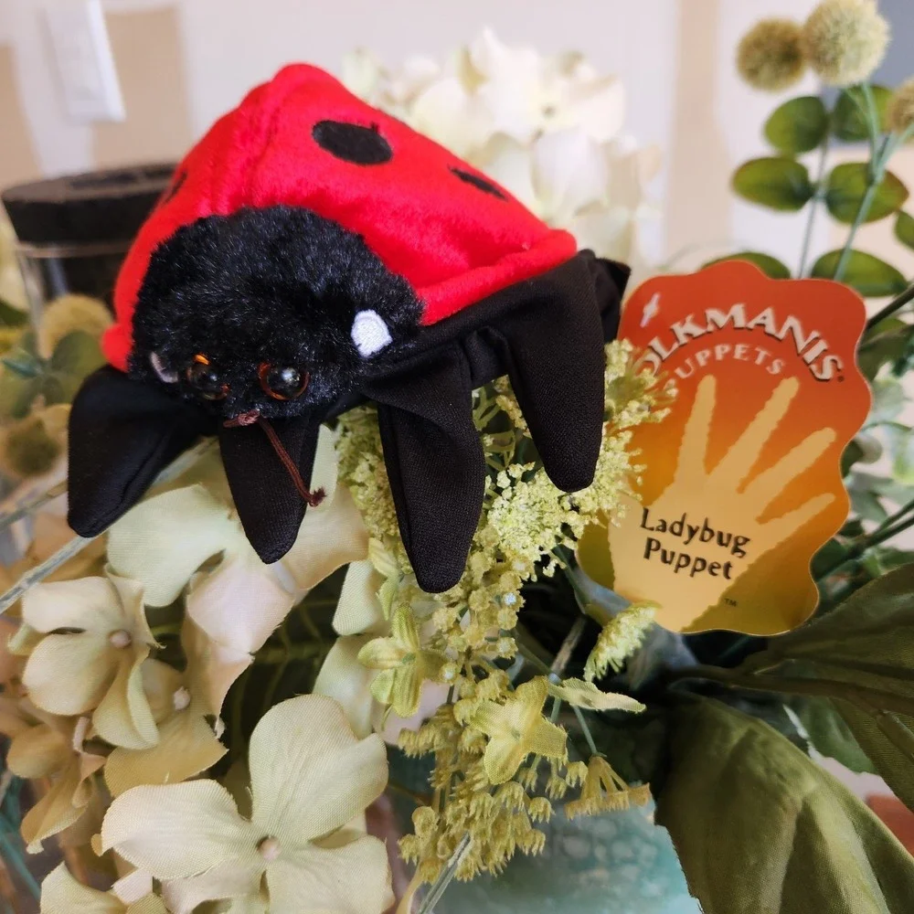 Folkmanis Folktails Ladybug Hand Puppet‎ Glove Storytelling Bug Insect Plush